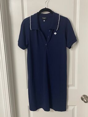 kate spade navy dress with white spade detail